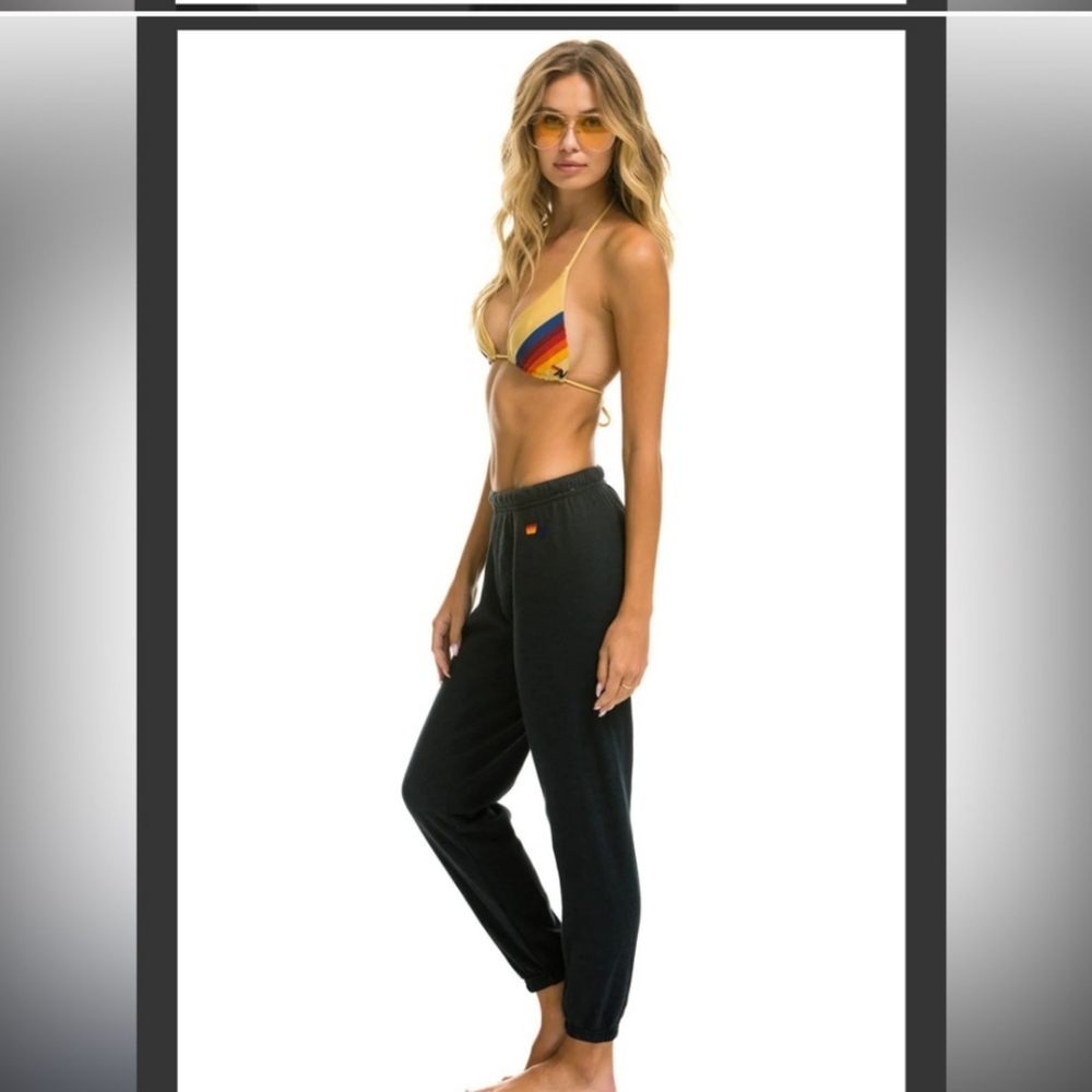 Aviator Nation Logo Sweatpants~Charcoal S